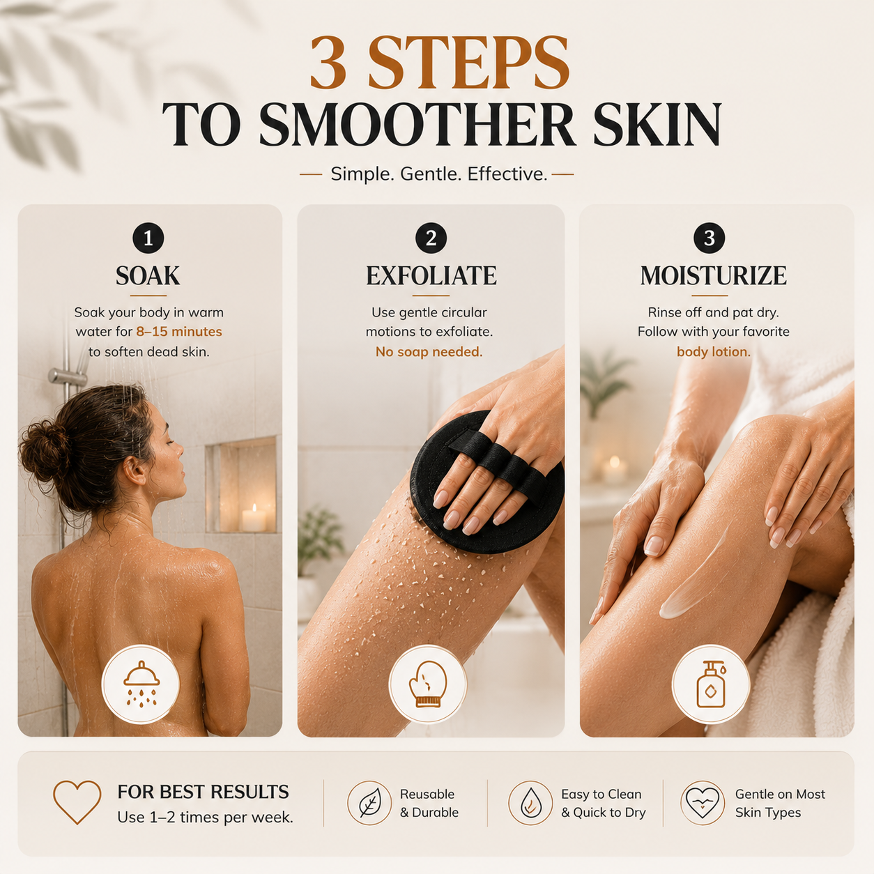 3-Piece Exfoliating Mitt Set