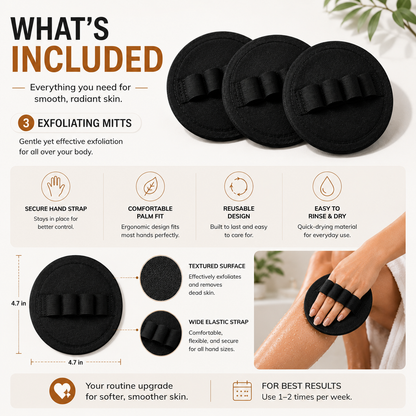 3-Piece Exfoliating Mitt Set